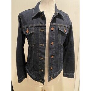 Gap Trucker Jean Jacket Women’s S Blue Dark Wash Denim 100% Cotton Y2K
